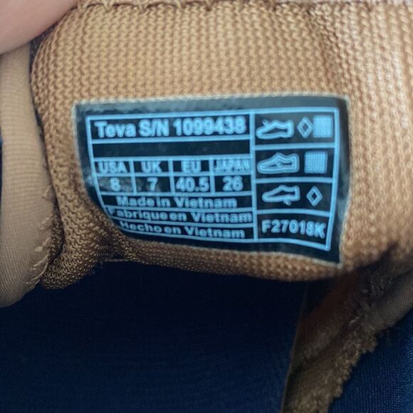 TEVA Pecan Terra-Float Churn Tan/Blue Performance Water Shoes Men’s Size 8 New - Picture 3 of 12